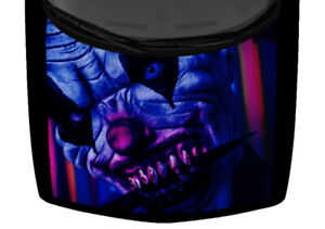 Blue Scary Evil Clown Knife Hood Wrap Vinyl Car Truck Graphic Decal