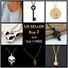 8 Styles Women Long Chain Pendant Crystal Choker Gold Silver Sweater Necklace