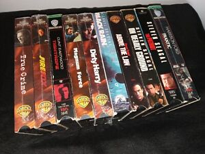 New ListingAction Movies VHS Lot - Clint Eastwood Steven Seagal Harrison Ford - Videos