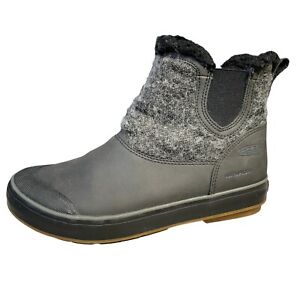 KEEN Waterproof Winter Boots Black Gray 4 Degrees Shoe Size 7.5