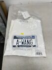 Alexander Wang Liscense Plate Short Sleeve T- Shirt in White - XS - NWT