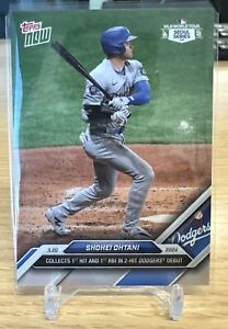 🚀 SHOHEI OHTANI 2024 Topps Now SEOUL #1  Collects 1st Hit/RBI in as LA DODGER