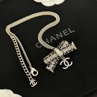 Chanel jewelry black & white CC  logo necklace gold plated