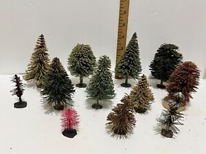 12 Vintage Pine/Evergreen Bottle Brush Trees 1.75