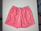 Nike Swim Shorts Men's XL Pink Drawstring Fishing Pockets Side Slit Pull On