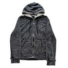 y2k True Religion Black & Gray Horseshoe Logo Zip Hoodie Jacket Men's Size M