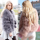 Jackets Retail Fluffy Coat Natural Women Knitted 100% Ostrich Feather Fever Fur