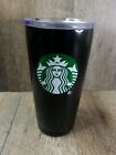 Starbucks Black Stainless Steel Tumbler 16oz Travel beverage Cup 2017 with lid