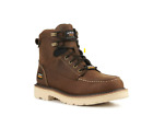 Men's Distressed Brown Round Soft Moc Toe ​Waterproof Boots-5 day delivery