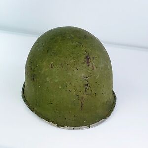 Vintage 1969 Vietnam War US Army Liner Soldiers Steel Helmet Military Green 6