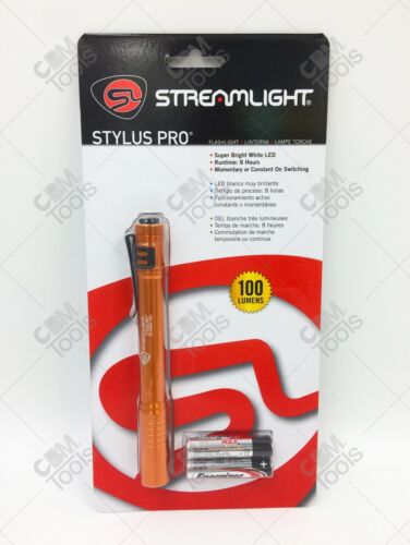 Streamlight 66128 Stylus Pro LED Pen Light ORANGE