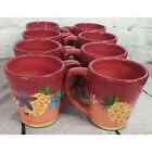 Gates Ware by Laurie Gates 12 oz Coffee Mug Cup Set Colorful Pineapples set of 8