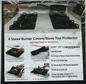V COOL LIVAT STOVE BURNER COVERS STOVE TOP PROTECTOR 5 PACK