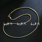 Genuine 18K Gold Filled Classic Italian Snake Chain Necklace 16/18/20/22~38 inch