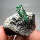 74 CT Well Terminated Top Green Panjsher Emerald Crystal With Pyrite On Matrix