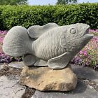 Large Fish Garden Statue Concrete Outdoor 17