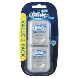 Oral-B Glide Pro-Health Deep Clean Floss, Cool Mint, 2 Ct