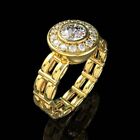 Women 18k Yellow Gold Plated Party Jewelry Pretty Cubic Zirconia Rings Sz 6-10