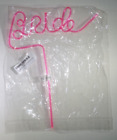 Pink BRIDE CURLY STRAW Bachelorette Party Decorations Bride To Be Bridal Shower