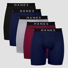 Hanes Premium Men's Stretch Long Leg Boxer Briefs 5 Pack, Assorted, Size M, NWT