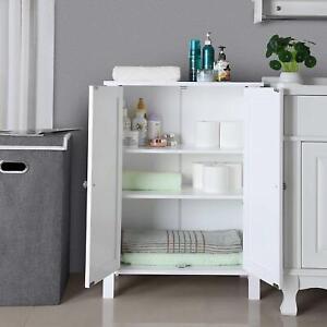 Bathroom Storage Cabinet with Adjustable 3 Shelves Kitchen Pantry Organizer