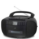 GPX BCA209B Portable Am/FM Boombox w CD, Radio and Cassette Player, Black ILive