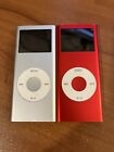 Apple A1199 Product RED 4GB & SILVER 2GB iPod Nano LOT