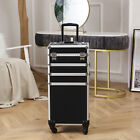New Aluminum Rolling Makeup Jewelry Cosmetic Box Organizer Trolley Train Case