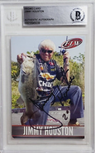 2013 FLW Jimmy Houston Signed Bass Fishing Promotional Card Autograph Auto BAS
