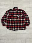 Vintage Woolrich Red Plaid Wool Mackinaw Cruiser Shirt Jacket USA Men’s Size XL