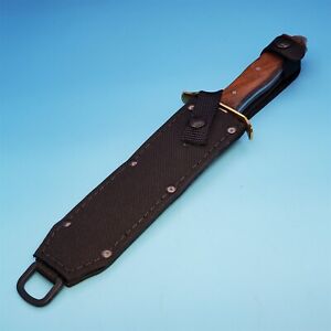 Ontario Knife Sheath Fixed Blade Black Leather and Nylon Belt Pouch 12