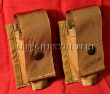 Lot of 2 USGI Single 40MM HE High Explosive/Grenade MOLLE Pouch NEW Coyote