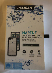 Pelican Marine Total Protection Case iPhone 7 Plus / 8 Plus Teal / Clear OEM New