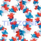 12 Pack of Mahalo Patriotic Leis- Red White & Blue American Flag USA 4th of July