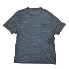 INC Mens Classic Fit Marled Waffle Knit Short Sleeve T-Shirt Blue XL