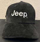 Vintage Jeep Corduroy Logo Hat Black Adjustable Snapback Cap