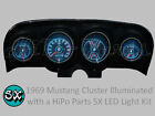 69-70 Ford Mustang 5X LED Gauge Cluster Light Kit TACH
