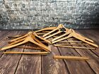 Vintage LOT 12 Curved Wood Advertising Stores Clothes Hangers