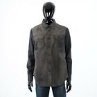 BRIONI 4800$ Fitted Casual Shirt - Gray Suede Front - Cashmere Flannel Back