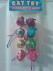 Vo-toys 8 Pack Tinseltown Shiny Town Glitter Gold Wrapped Mice In Bright Colors