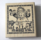 Santa Workshop Merry Christmas Rubber Stamp 1994 Stamp Francisco MC 217-M