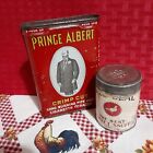Vintage Prince Albert Tin & Red Seal Snuff Can Tobacco Tins Decor Pieces