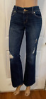 Size 10 American Eagle Distressed Slim Stretch Blue Bootcut 5 pocket Jeans