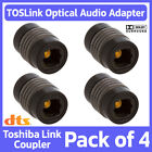 New Listing4 Pack TOSLink Optical Cable Coupler Digital Audio Female Extension Adapter