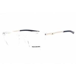 Skechers Men's Eyeglasses Crystal Plastic Full Rim Rectangular Frame SE3244 026