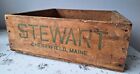 Vintage Wooden Shipping Crate Stewart Cherry field Maine