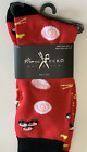 Sushi Hibachi Socks Marc Ecko Dress Casual Novelty Crew Socks Red New
