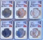 New Listing2021 Morgan Peace Dollar 6 Coin Set NGC MS70    Uram    ADVANCE RELEASES 