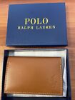 WOW Polo Ralph Lauren BiFold ID Wallet Card Case Saddle Brown Smooth 2 Pocket