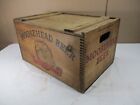 Vintage Moosehead Beer Wooden Crate Dovetail Lager crate with Sliding wood Lid